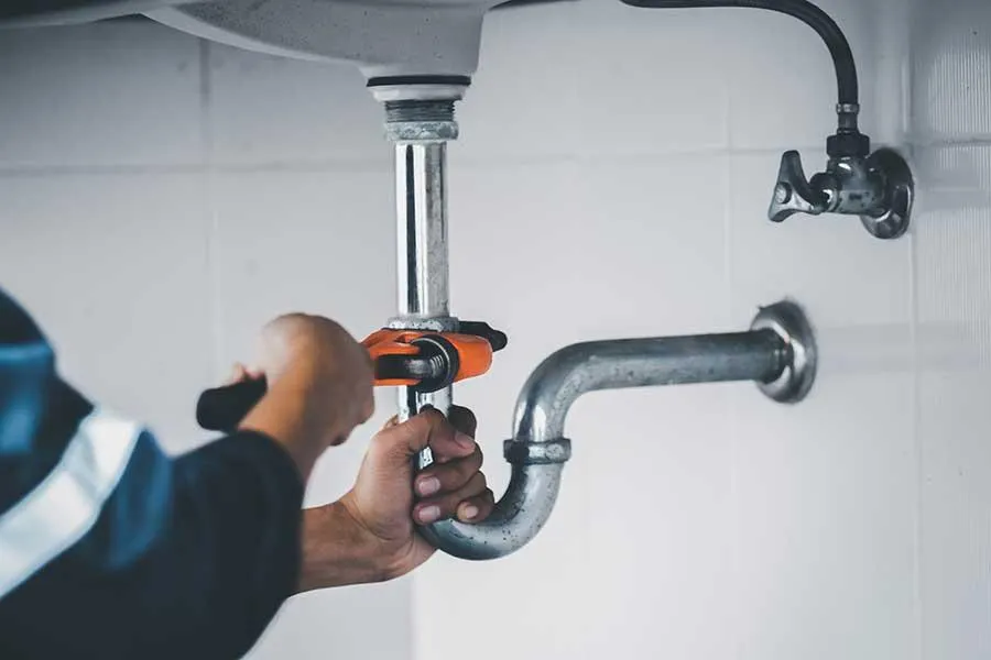 Plumbing maintenance work