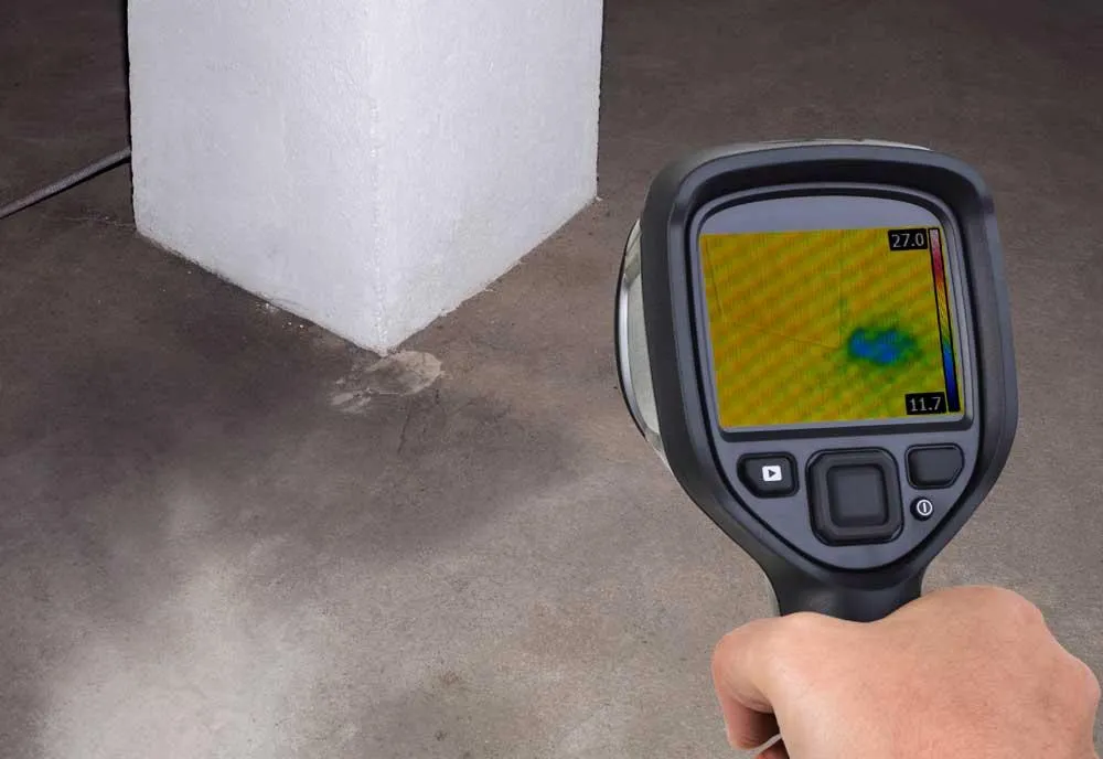 Gas line inspection and repair in progress