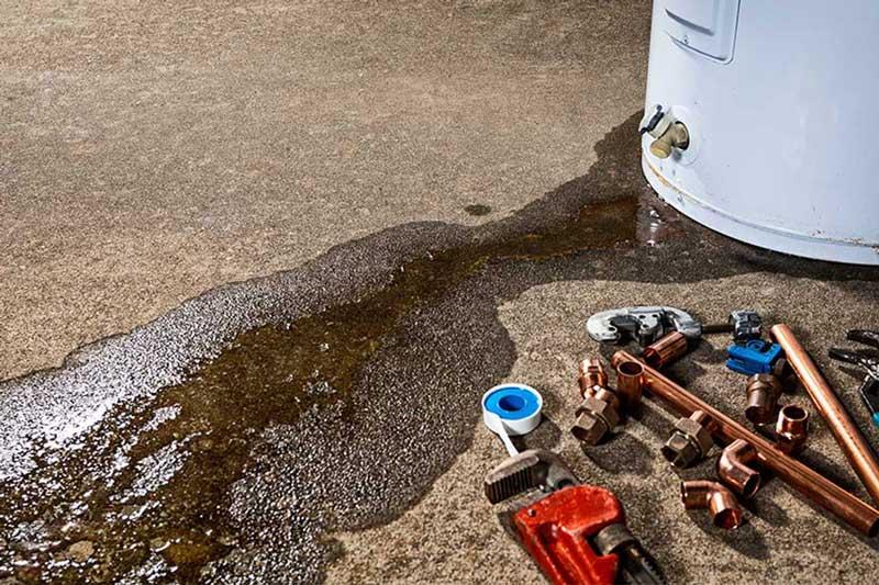 Water heater troubleshooting in progress